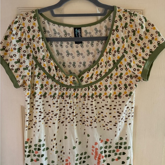 Vintage Weavers Boho Design Short Sleeve Blouse• Medium - Picture 3 of 5